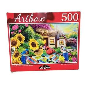 CraZArt Artbox Weekly Quilt Meetup by Connie Ferguson Puzzle 18.25" x 11"